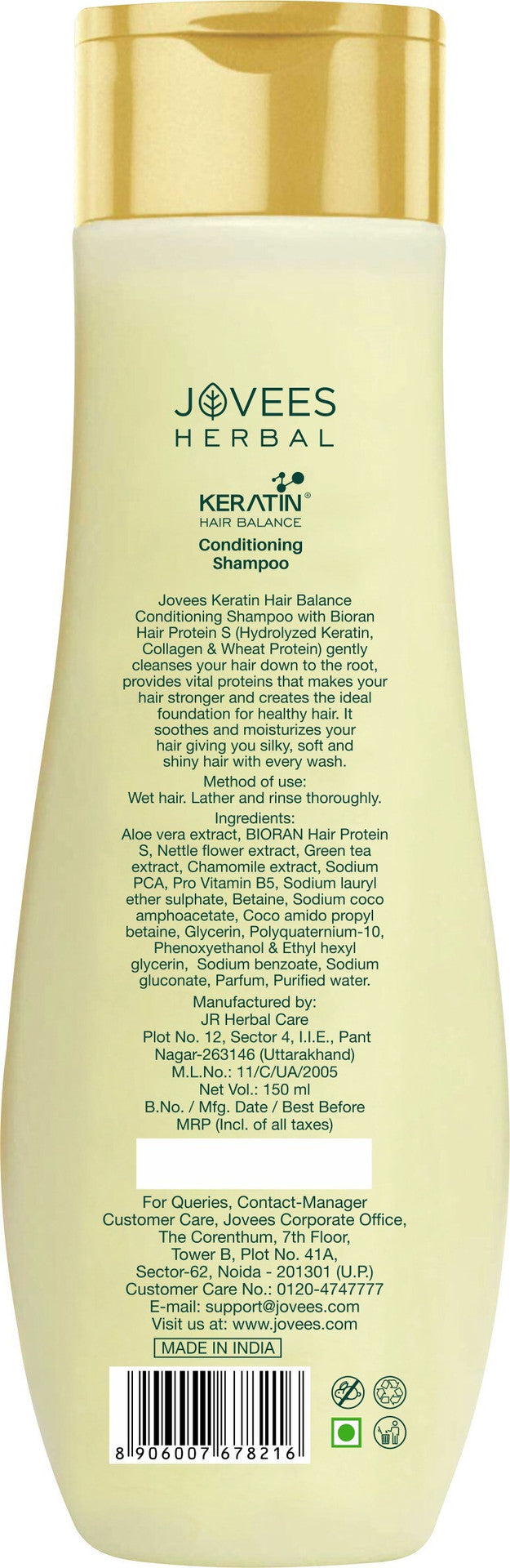 Jovees Herbal Keratin Conditioning Shampoo 150ml