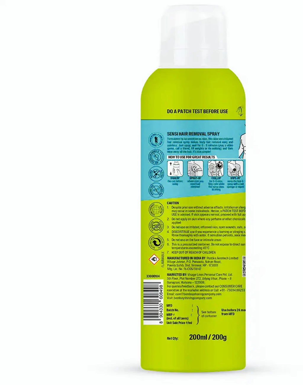 Bombay Sensitive Hair Removal Spray 200g