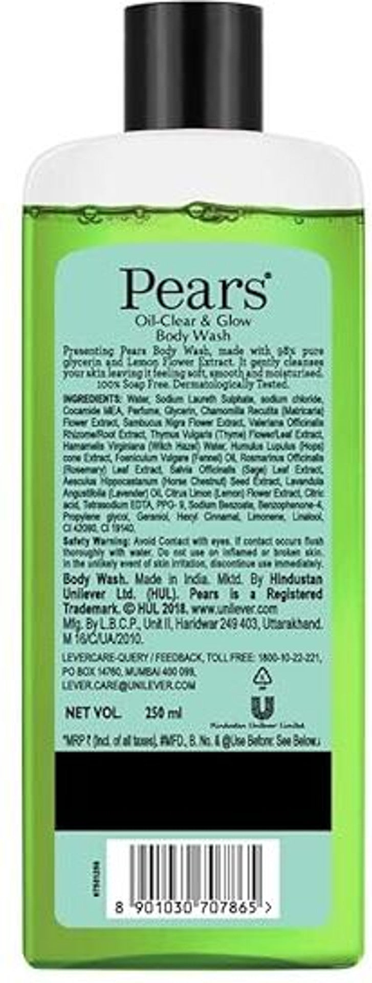 Pears Glycerin Bodywash  Oil Clear & Glow 250ml