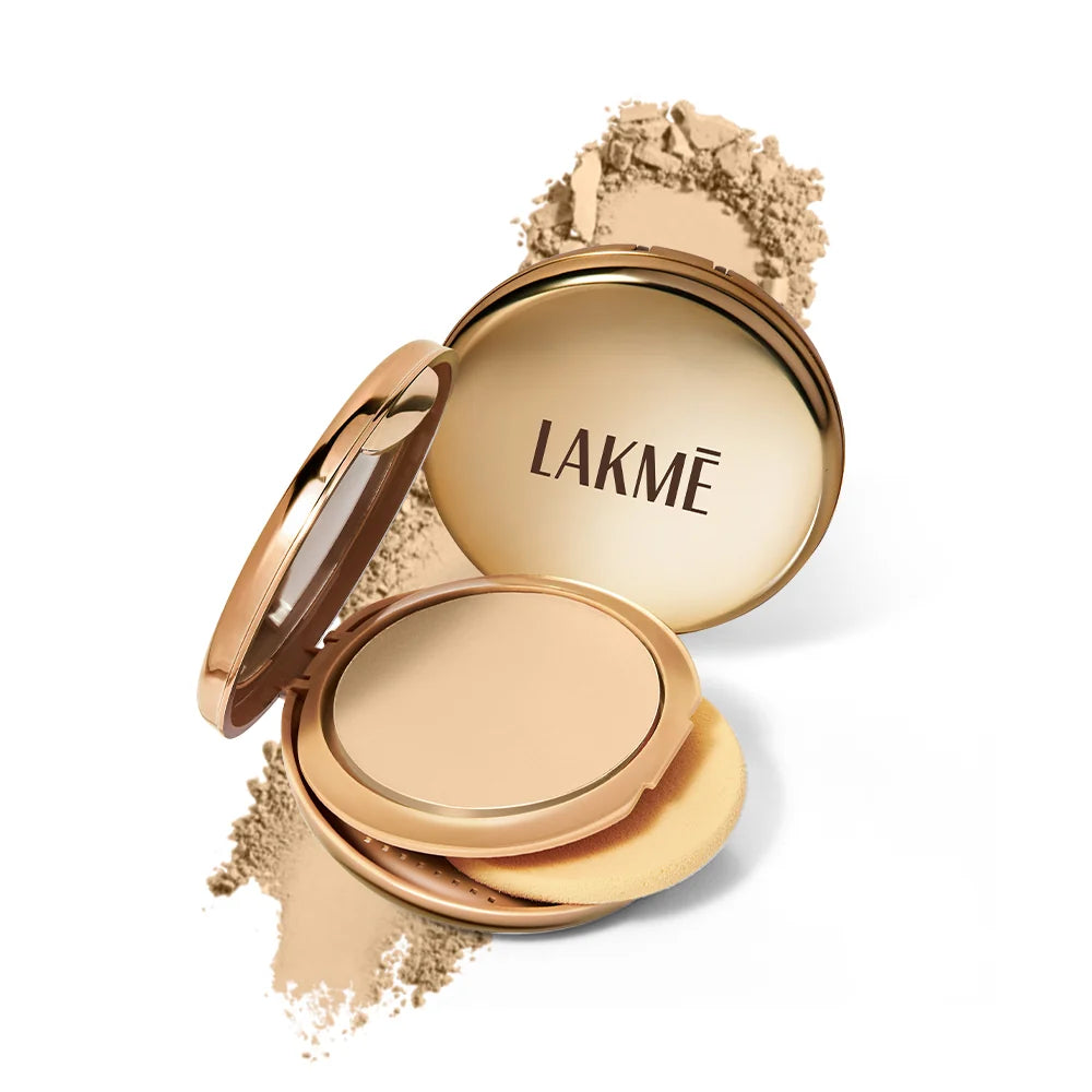 Lakme Unreal Dual Cover Pressed Powder Beige Honey