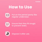FemiSafe Disposable Period Panties | Leak proof, Ultra soakage & 360 degree coverage Sanitary Pad (Pack of 5)