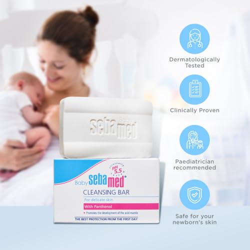 Sebamed Baby Cleansing Bar 100g – Gentle Soap-Free Cleansing for Baby’s Sensitive Skin