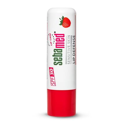 Sebamed Lip Defense Strawberry 4.8g – Moisturizing Lip Balm with UV Protection