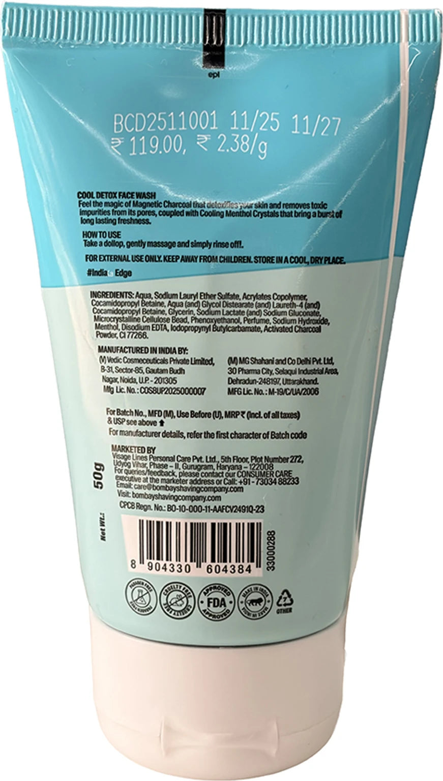 Bombay Cool Detox Charcoal Face Wash 100gm
