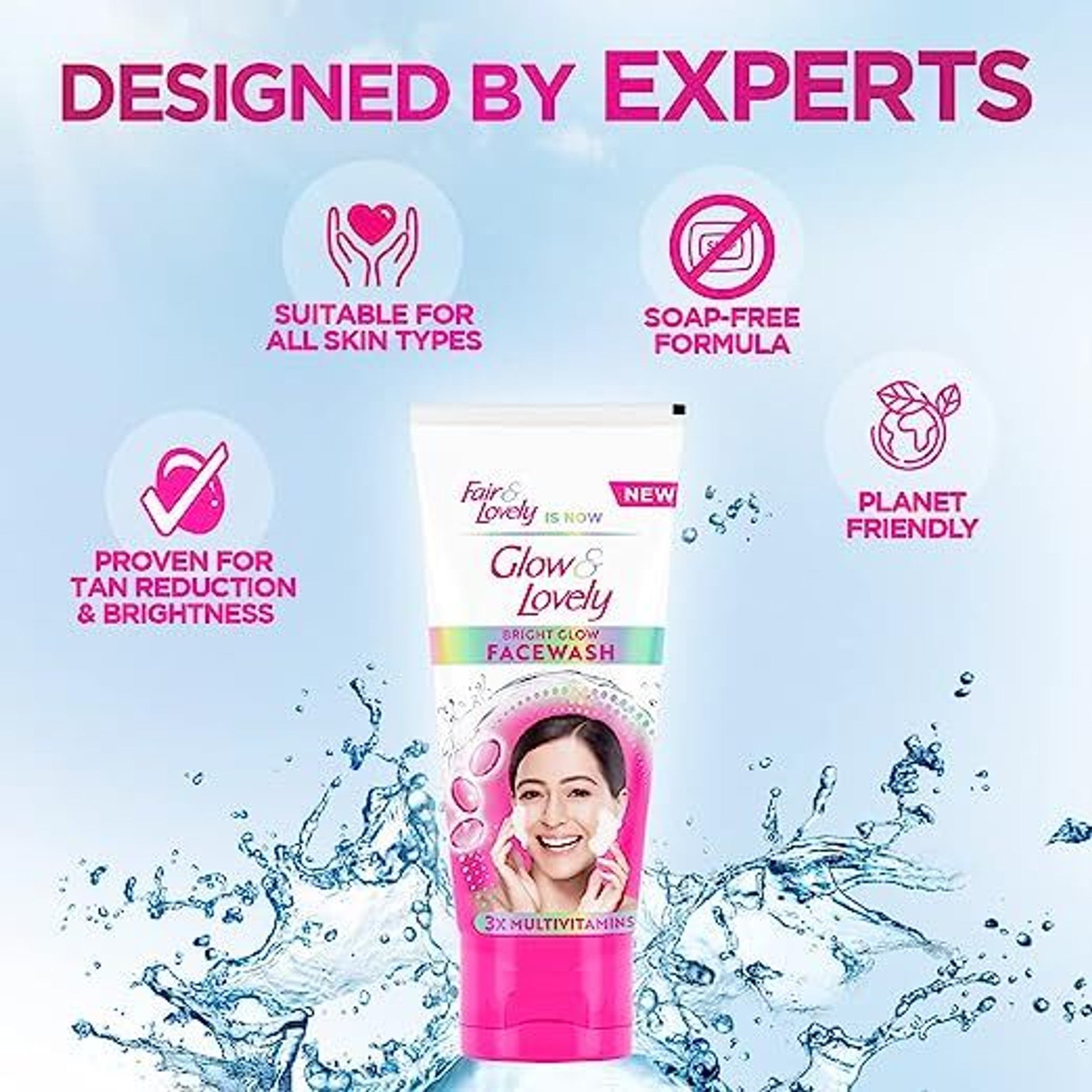 Glow & Lovely Multi Vitamin  Face Wash 100g