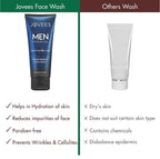 Jovees Herbal Men's Essential Advanced 4 in 1 Moisturizing Face Wash |with Vit C and Vit E | Gives Clean and Clear Skin |For All Skin Types 100g