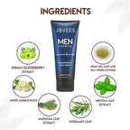 Jovees Herbal Men's Essential Advanced 4 in 1 Moisturizing Face Wash |with Vit C and Vit E | Gives Clean and Clear Skin |For All Skin Types 100g
