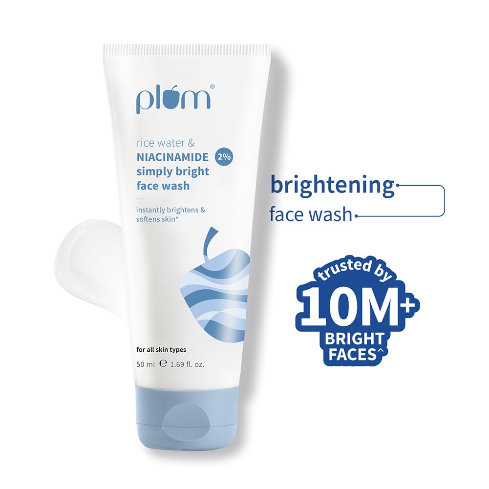 Plum Rice Water & 2% Niacinamide SimplyBRT Face Wash 50g