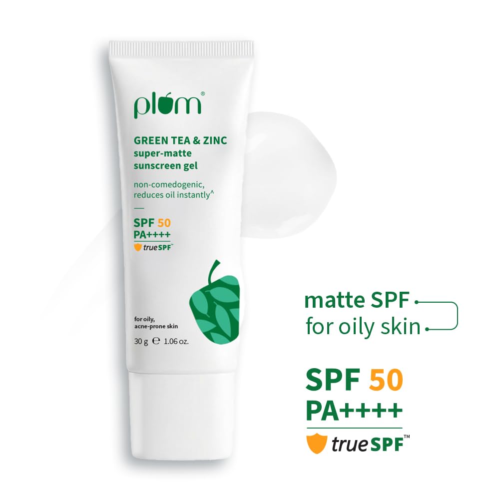 Plum Green Tea & Zinc Super-Matte Sunscreen Gel 30g