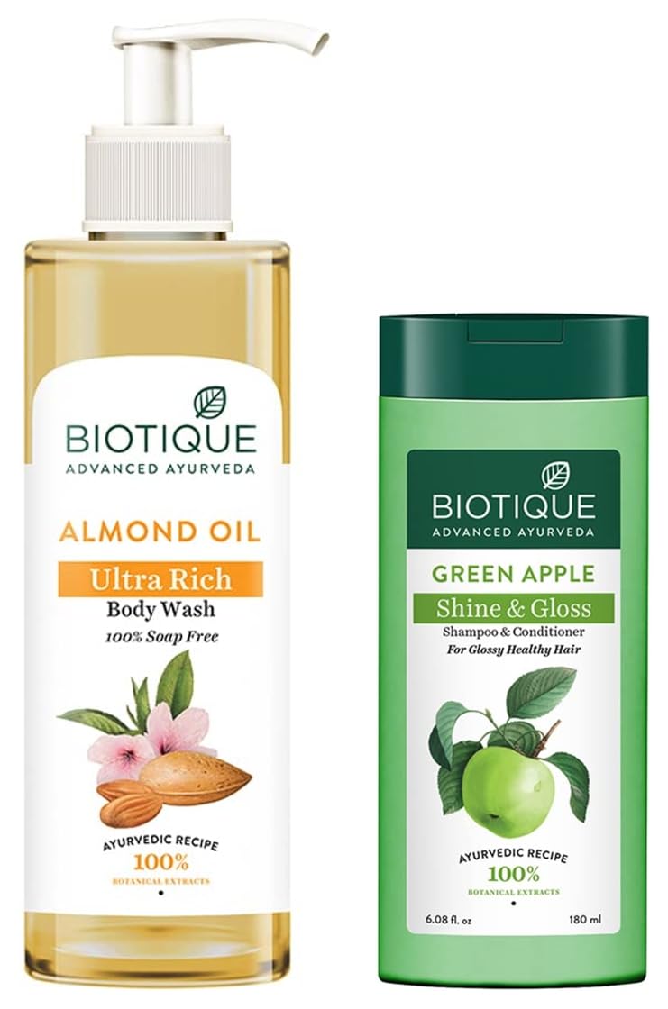 Biotique Bio-Green Apple Shine & Gloss Shampoo with Conditioner 180ml