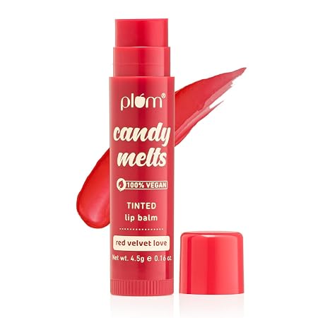 Plum Candy Melts 100% Vegan Tinted Lip Balm Red Velvet Love 4.5g