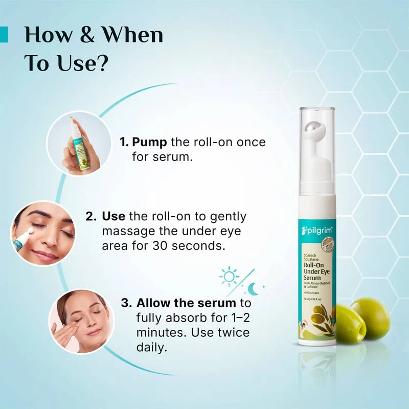 Pilgrim Squalane Roll On Under Eye Serum