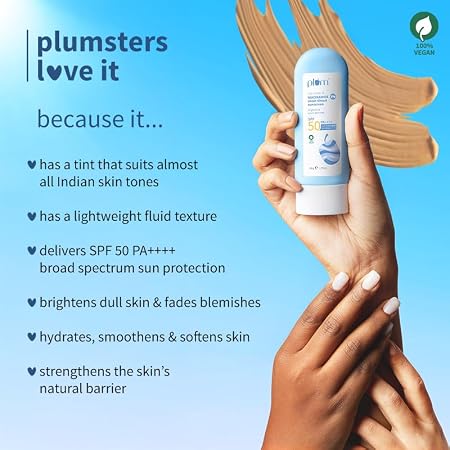Plum Ricewater & Niacinamide Sheer Tinted Sunscreen SPF 50  50G