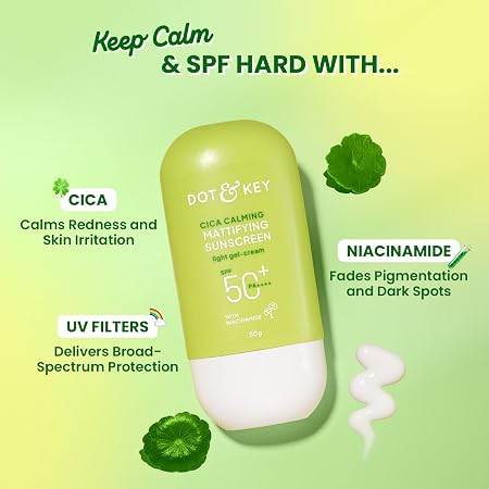 Dot & Key Cica Calming Mattifying Sunscreen SPF 50 50g