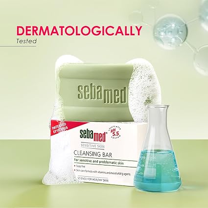 Sebamed Cleansing Bar 100g – Gentle Soap-Free Cleansing for Sensitive Skin