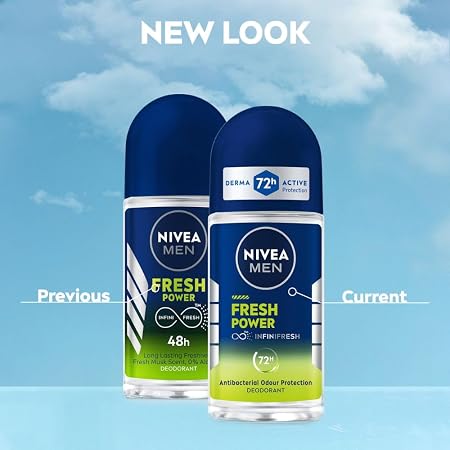 Nivea Roll on Men Fresh Power 50ml (Mrp-249)