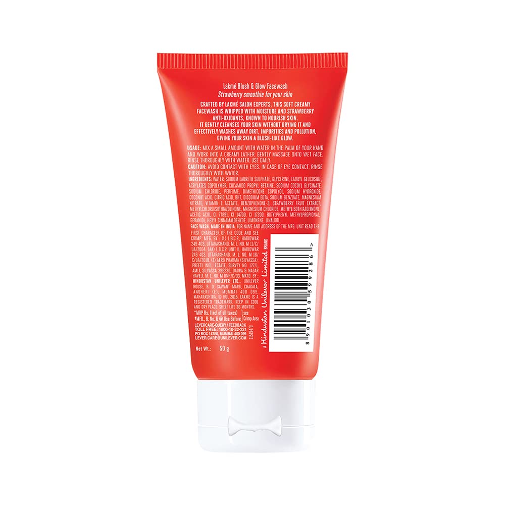 Lakme Strawberry Cream Facewash 50g