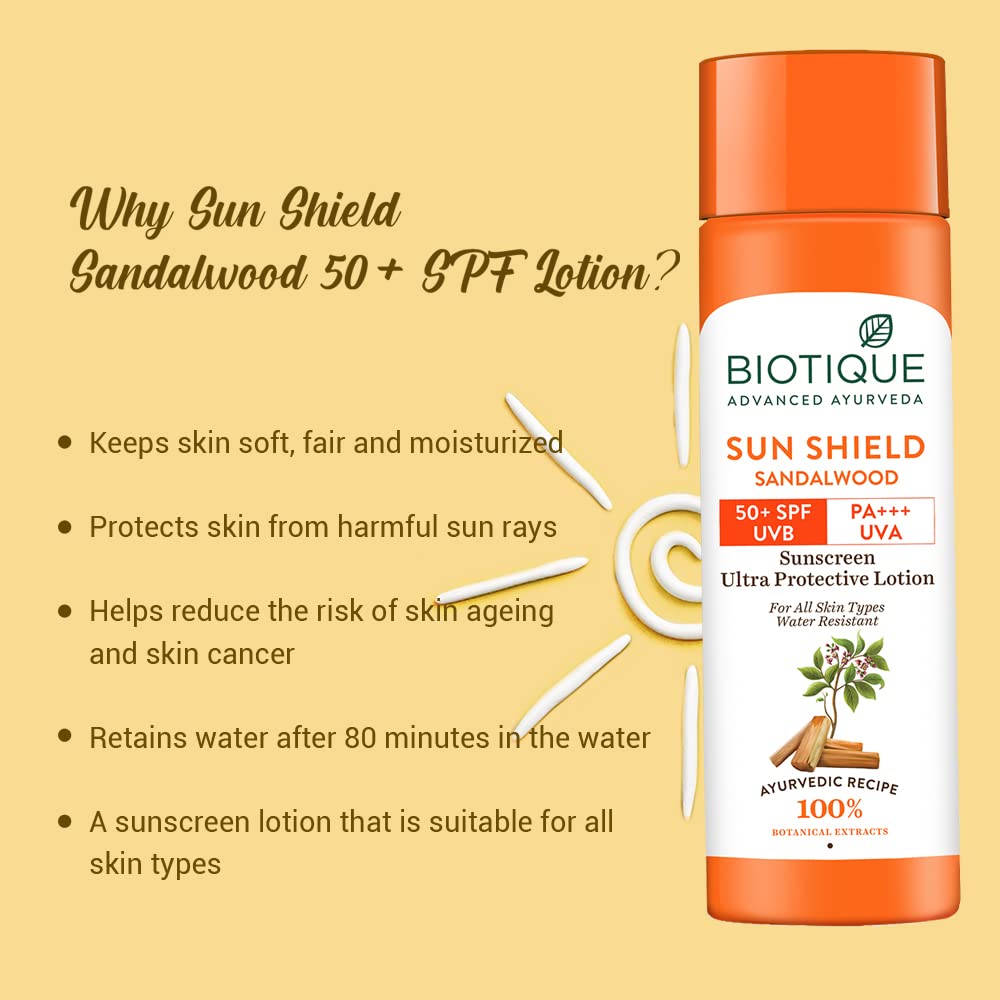 Biotique Bio-Sunshield Sandalwood 50+ SPF Sunscreen Lotion 50ml
