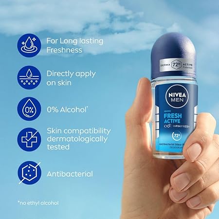 Nivea Roll on Men Fresh Active 50ml (Mrp-249)