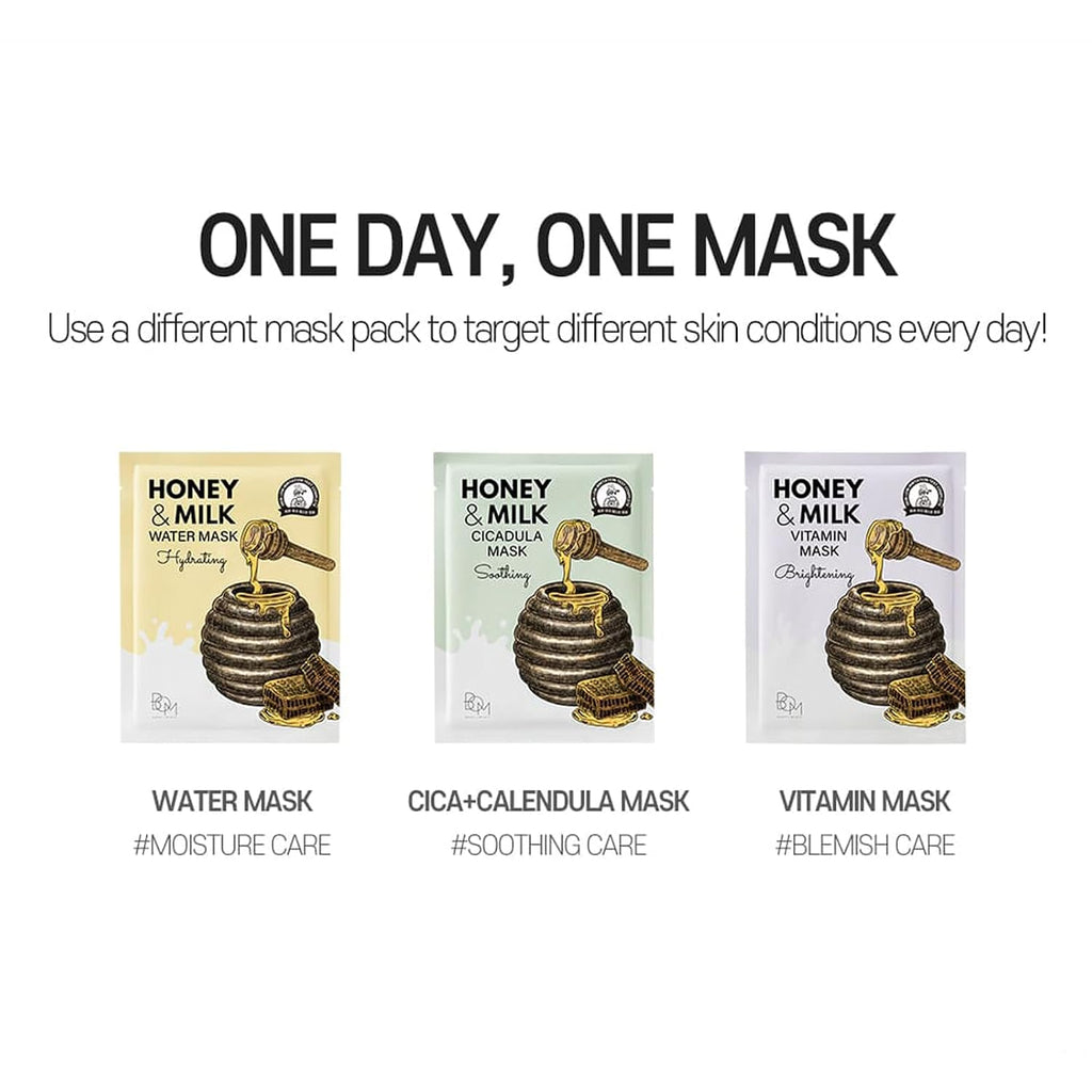B.O.M Honey and Milk Vitamin Mask - Brightening