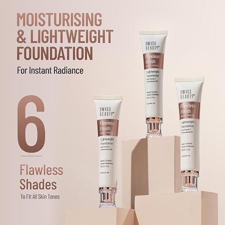 Swiss Beauty Flawless Finish Foundation SB-502-02 Soft Ivory 40g