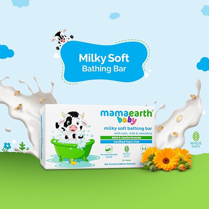 Mamaearth Milky Soft Bathing Bar for Babies 75g
