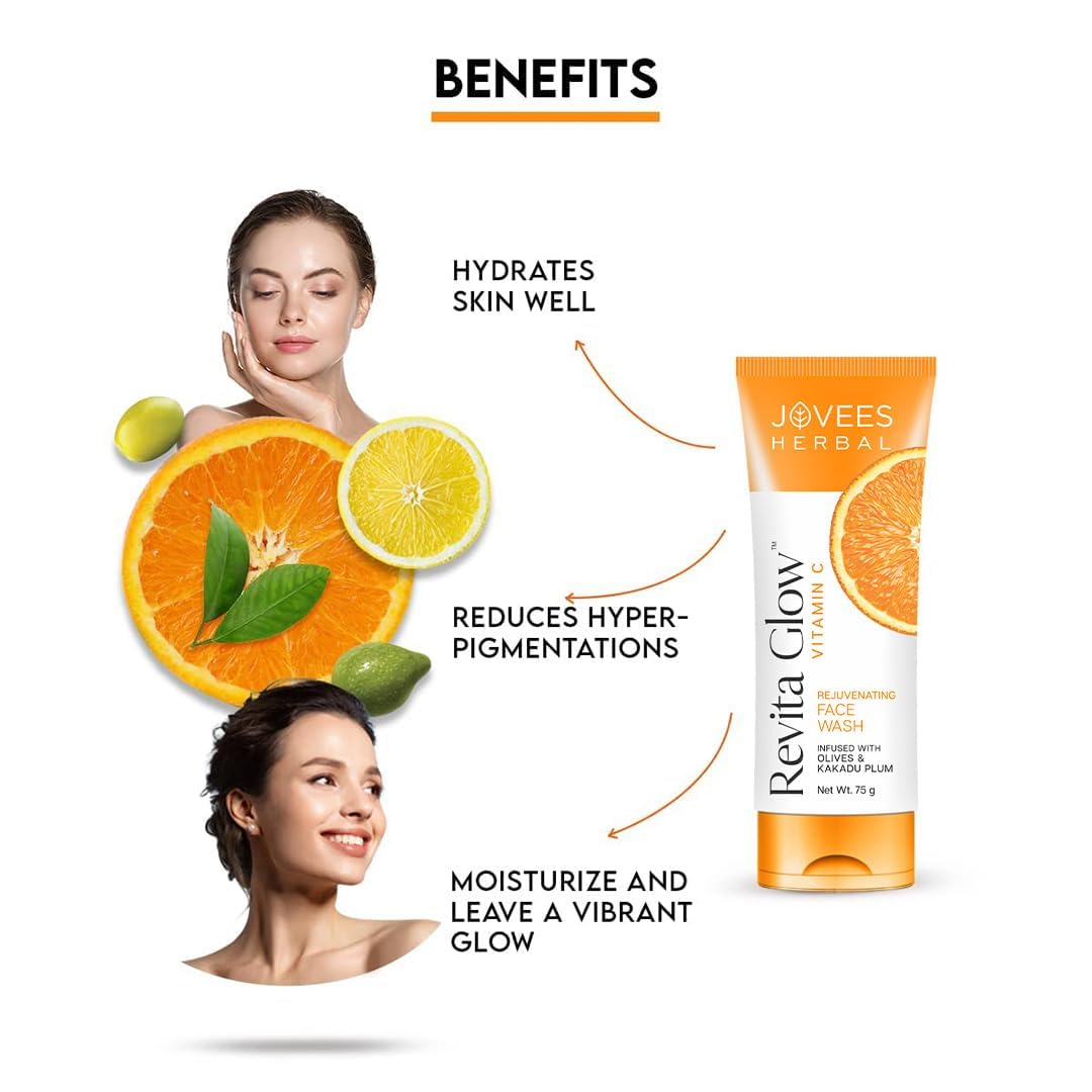 Jovees Herbal Revita Glow Vitamin C Face Wash 75g