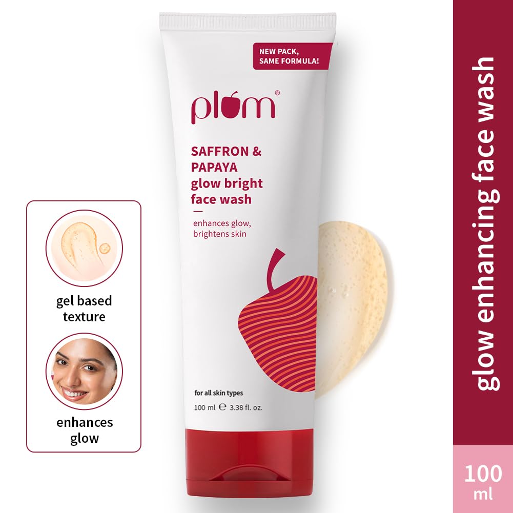 Plum Saffron & Papaya Glow Bright Face Wash 100 ml