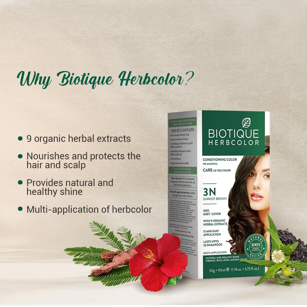 Biotique Bio-Herb Color 3N Darkest Brown 50+110ml