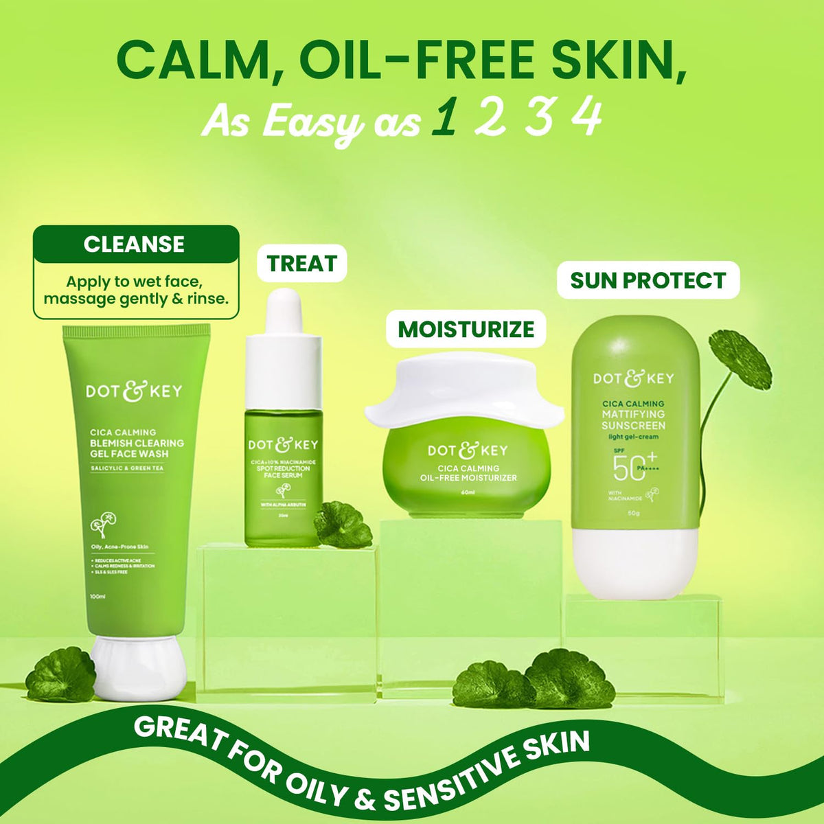 Dot&Key Cica Calming Blemish Cleaning Gel Face Wash100ml