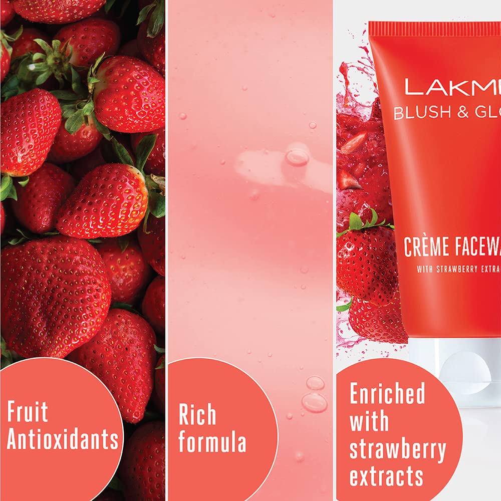 Lakme Strawberry Cream Facewash 50g