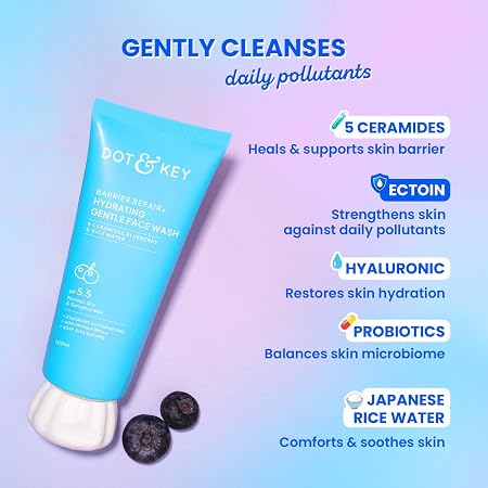 Dot&Key Barrier Repair Hydrating Gentle Face Wash - 100ml
