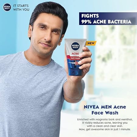 Nivea Face Wash Men Acne 100g