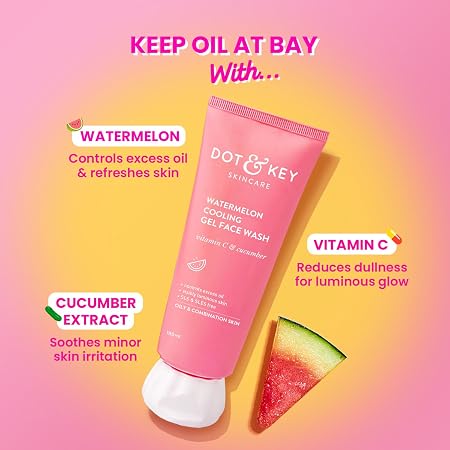 Dot&Key Watermelon Cooling Gel Face Wash - 100ml