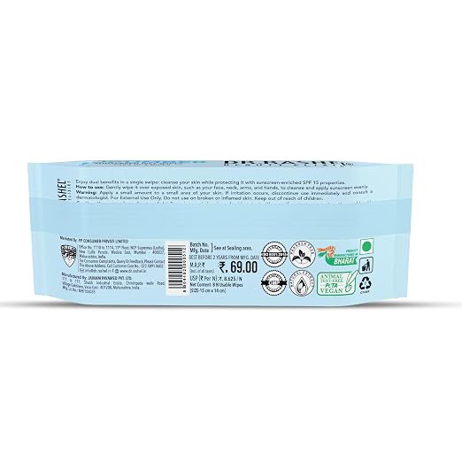DR. RASHEL BEAUTY ELIXIRS MINI SUNSCREEN WIPES SPF 15 8 PULLS - CUCUMBER