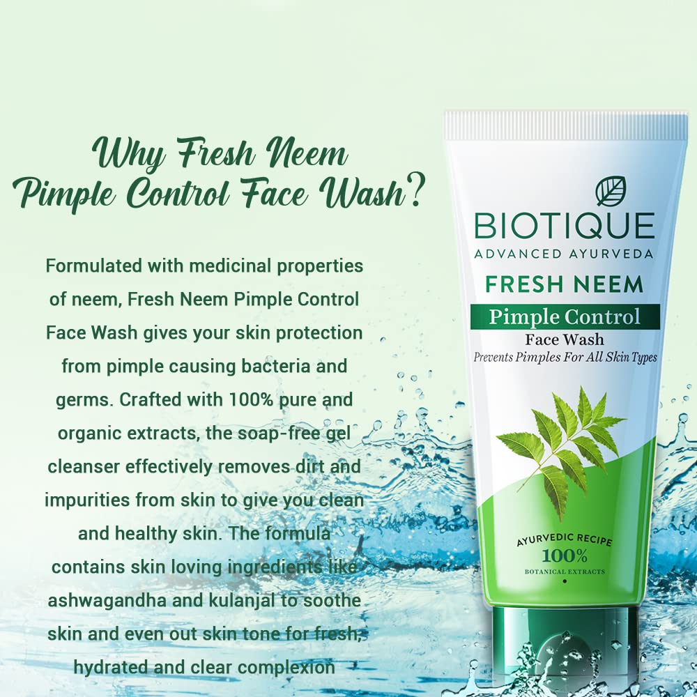 Biotique Bio-Fresh Neem Pimple Control Face Wash 100ml