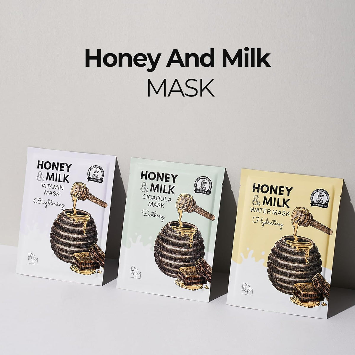 B.O.M Honey and Milk Vitamin Mask - Brightening
