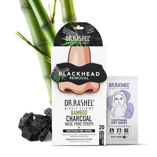 Dr.Rashel beauty elixirs nose pore 10 strips - bamboo charcoal