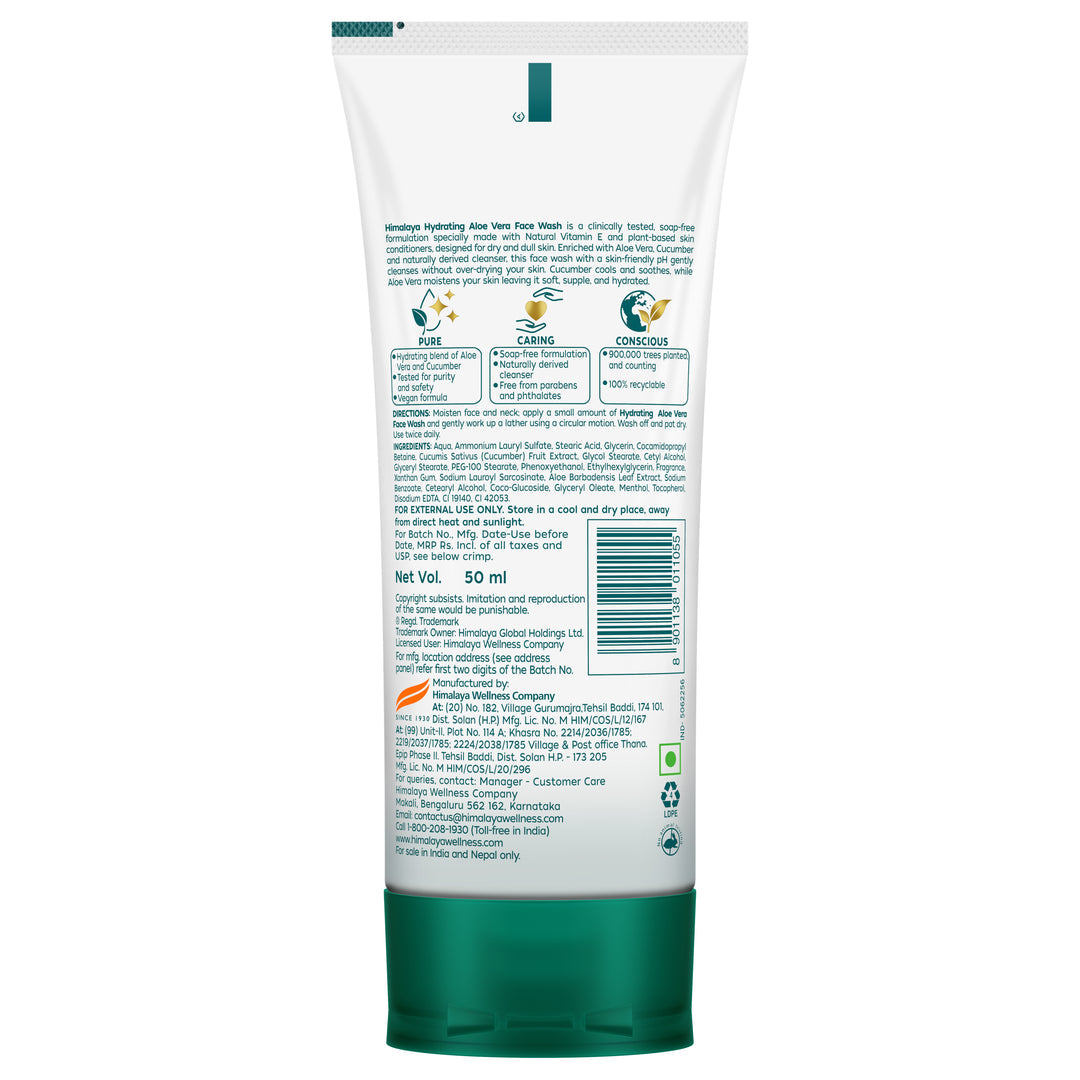Himalaya Hydrating Aloe Vera Face Wash 50ml