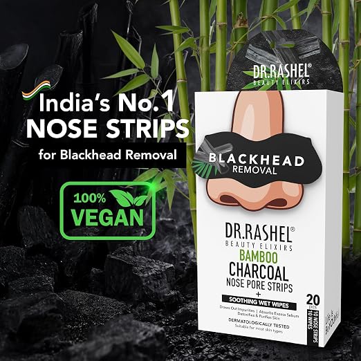 Dr.Rashel beauty elixirs nose pore 10 strips - bamboo charcoal