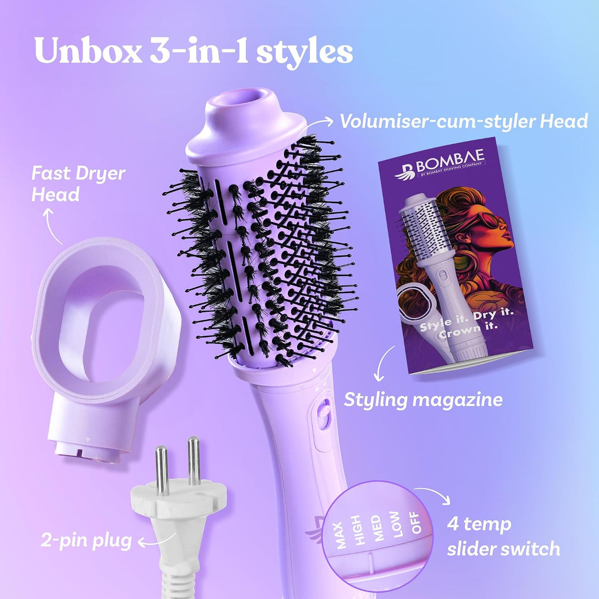 Bombay 3 in 1 Hair Multi Styler