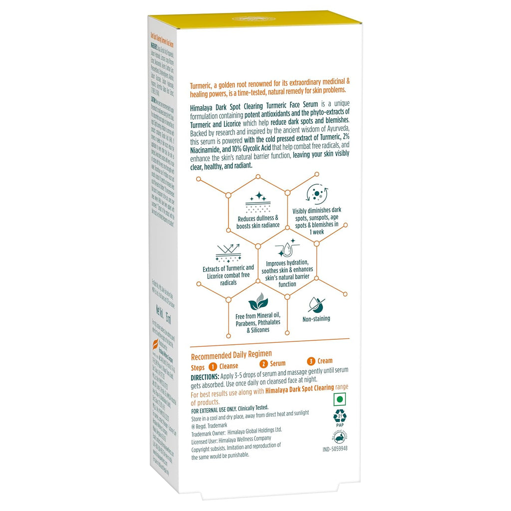 Himalaya Dark Spot Clearing Turmeric Face Serum 15ml