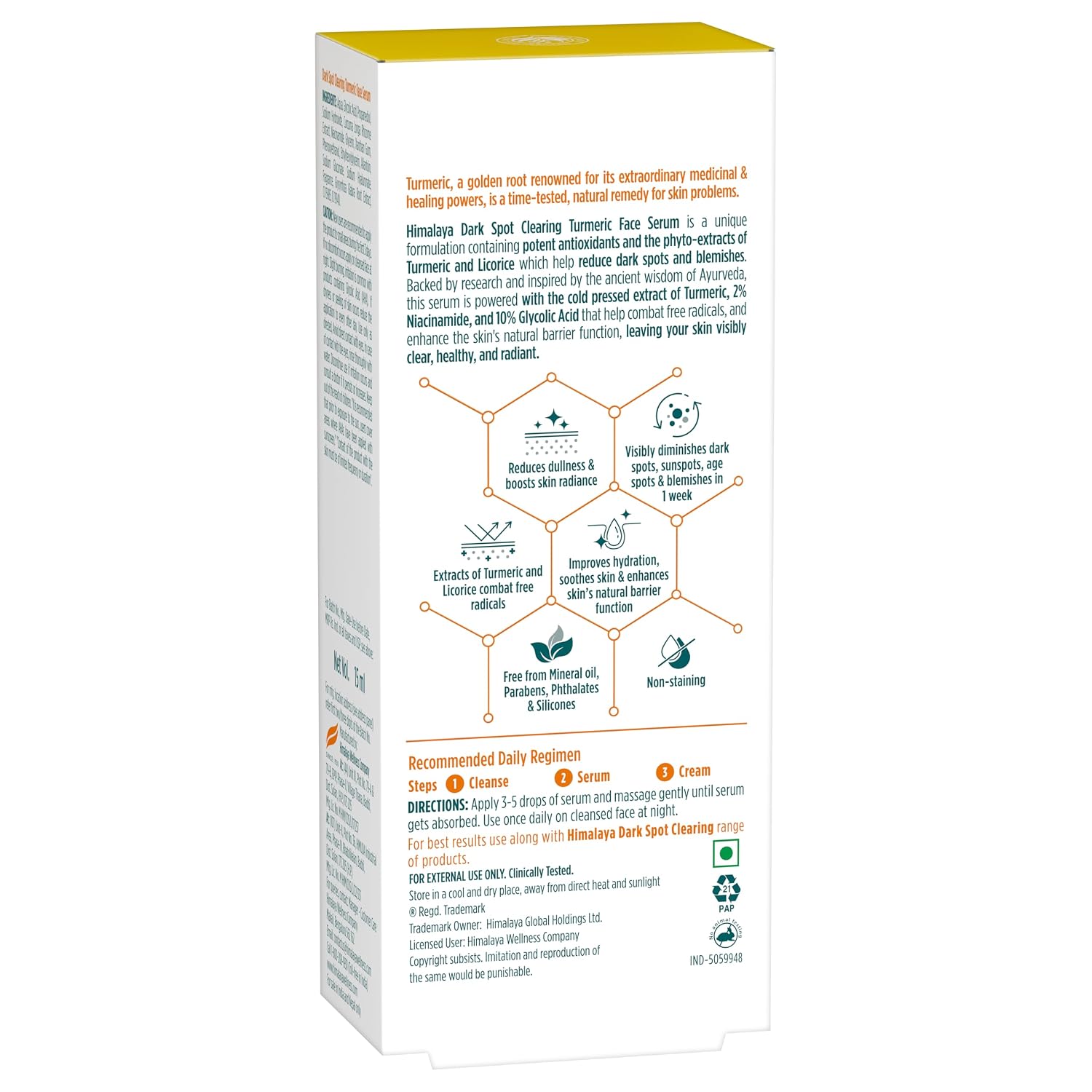 Himalaya Dark Spot Clearing Turmeric Face Serum 15ml