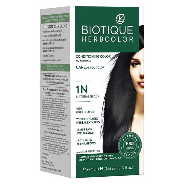Biotique Bio-Herb Color 1N Natural Black 50+110ml
