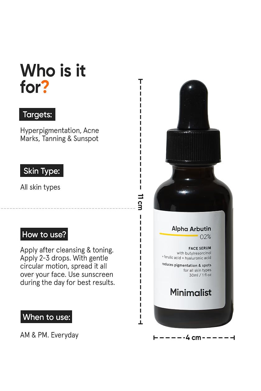 Minimalist Alpha Arbutin 2% Face Serum 30ml