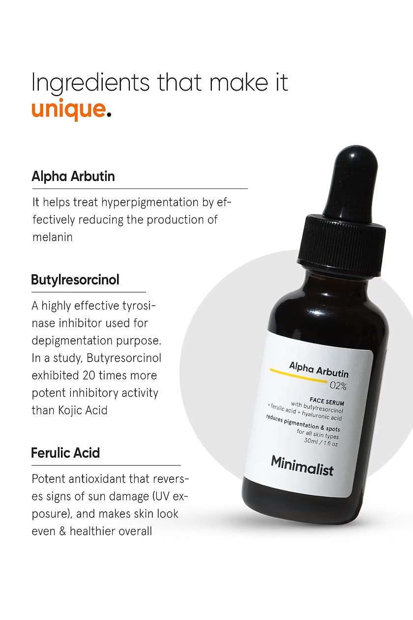 Minimalist Alpha Arbutin 2% Face Serum 30ml