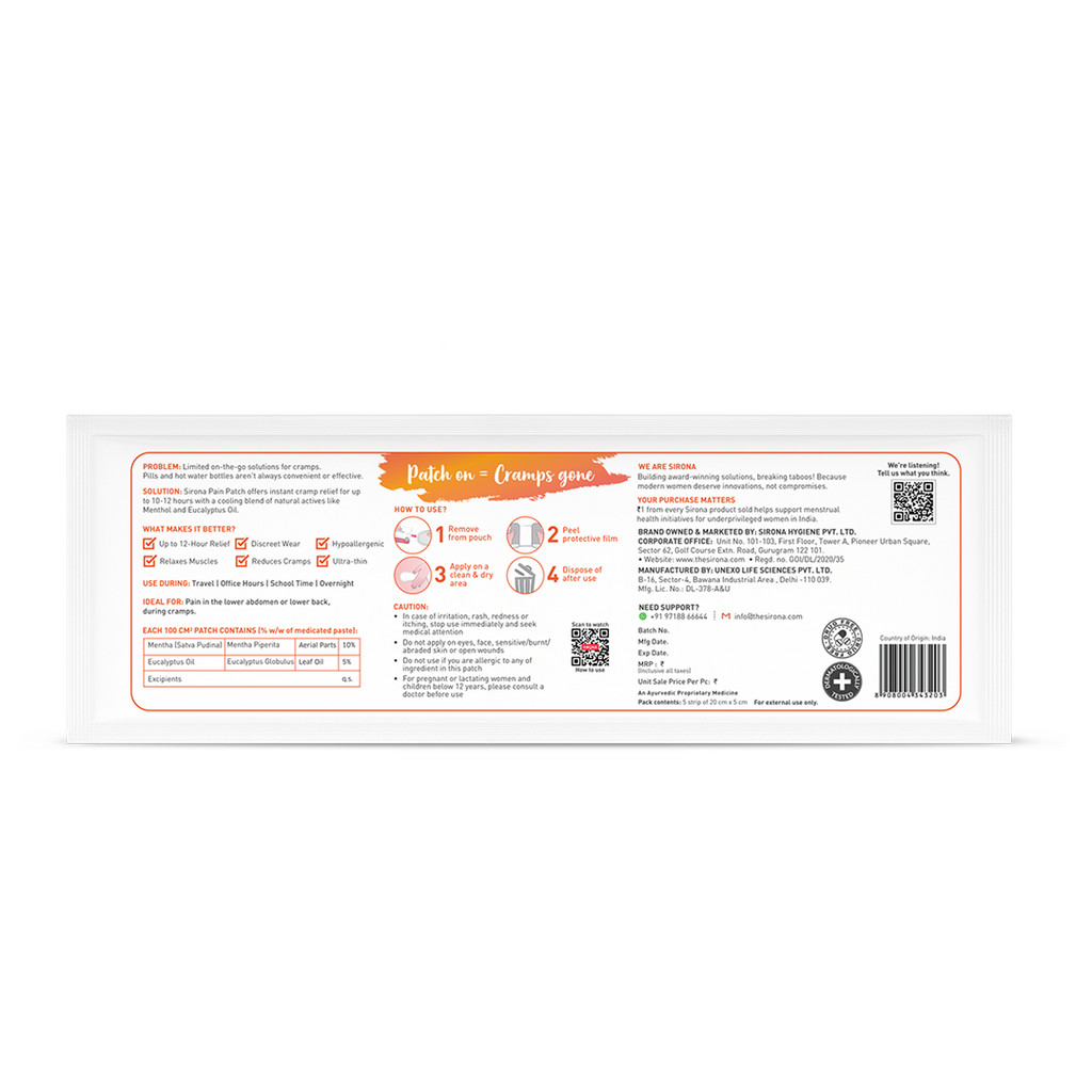 Sirona Pain Relief Patch 5's