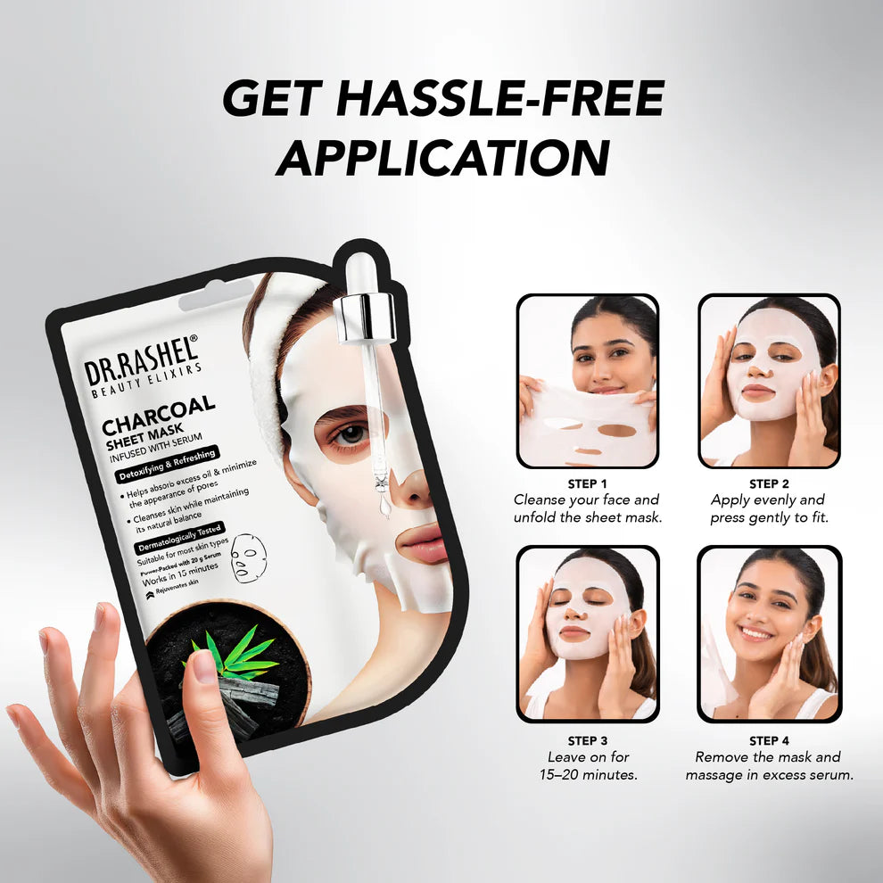 DR.RASHEL Beauty Elixirs Sheet Mask – Charcoal | Buy 1 Get 1 Free