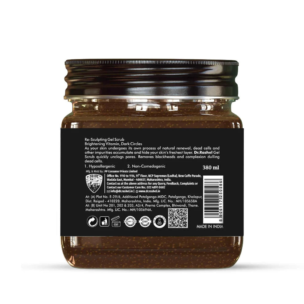 Dr.Rashel beauty elixirs face & body gel scrub 380ml - coffee