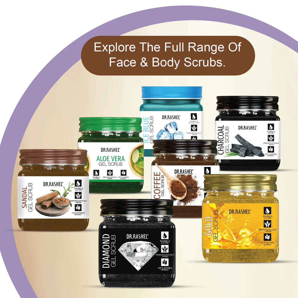 Dr.Rashel beauty elixirs face & body gel scrub 380ml - coffee
